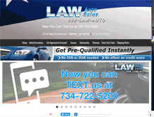Tablet Screenshot of lawautosales.com